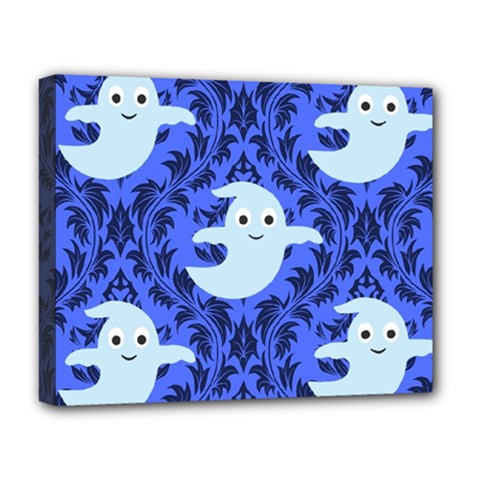 Ghost Pattern Deluxe Canvas 20  X 16  (stretched) by NerdySparkleGoth