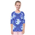 Ghost Pattern Kids  Quarter Sleeve Raglan Tee View1