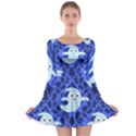 Ghost Pattern Long Sleeve Skater Dress View1