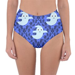 Ghost Pattern Reversible High-waist Bikini Bottoms by NerdySparkleGoth