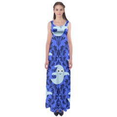 Ghost Pattern Empire Waist Maxi Dress by NerdySparkleGoth