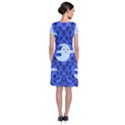 Ghost Pattern Short Sleeve Front Wrap Dress View2