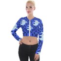 Ghost Pattern Long Sleeve Cropped Velvet Jacket View1