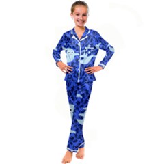 Ghost Pattern Kid s Satin Long Sleeve Pajamas Set