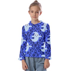 Ghost Pattern Kids  Frill Detail Tee