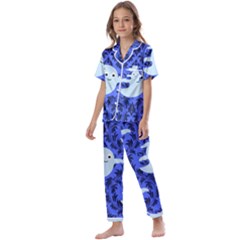 Ghost Pattern Kids  Satin Short Sleeve Pajamas Set by NerdySparkleGoth