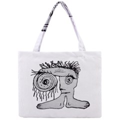 Weird Fantasy Creature Drawing Mini Tote Bag by dflcprintsclothing