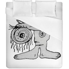 Weird Fantasy Creature Drawing Duvet Cover (california King Size) by dflcprintsclothing