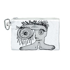 Weird Fantasy Creature Drawing Canvas Cosmetic Bag (medium) by dflcprintsclothing