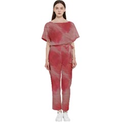 Strawberries Batwing Lightweight Jumpsuit