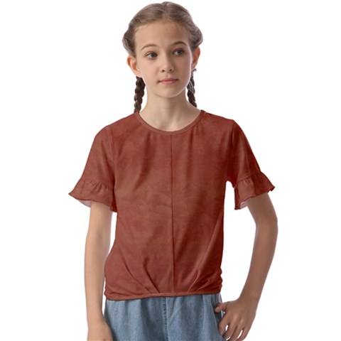 Toffee Kids  Cuff Sleeve Scrunch Bottom Tee by kiernankallan