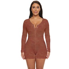 Toffee Long Sleeve Boyleg Swimsuit