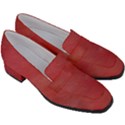 Red Velvet Women s Chunky Heel Loafers View3