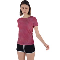 Red Velvet Back Circle Cutout Sports Tee by kiernankallan