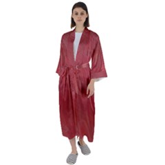 Red Velvet Maxi Satin Kimono by kiernankallan