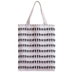 Athletic Running Graphic Silhouette Pattern Zipper Classic Tote Bag