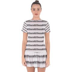 Athletic Running Graphic Silhouette Pattern Drop Hem Mini Chiffon Dress by dflcprintsclothing