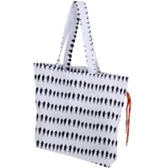 Athletic Running Graphic Silhouette Pattern Drawstring Tote Bag