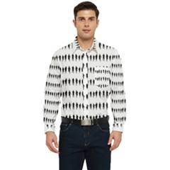 Athletic Running Graphic Silhouette Pattern Men s Long Sleeve Pocket Shirt  by dflcprintsclothing