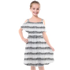 Athletic Running Graphic Silhouette Pattern Kids  Cut Out Shoulders Chiffon Dress by dflcprintsclothing