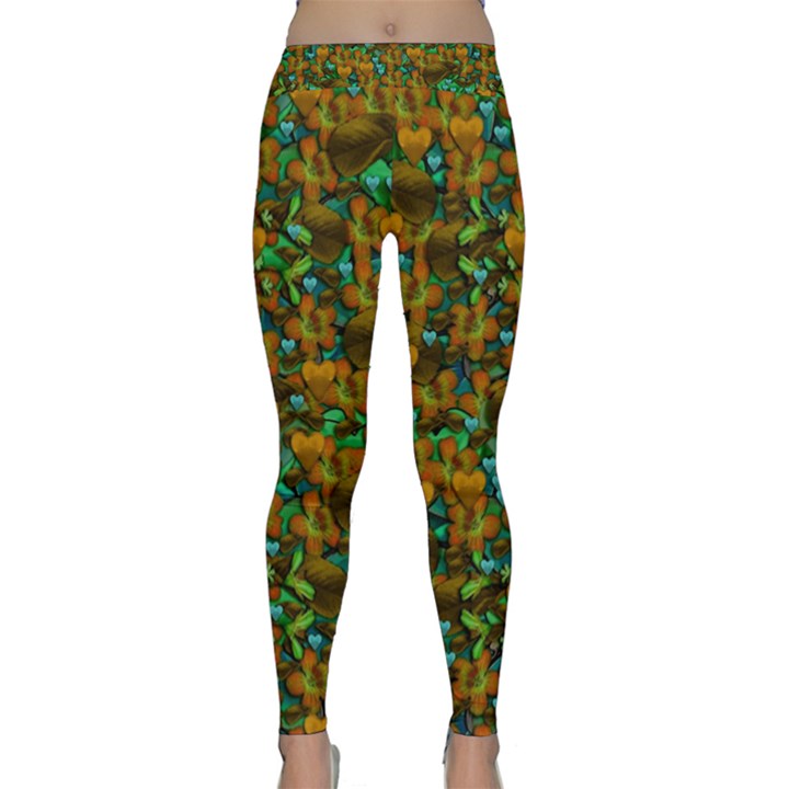 Love Forest Filled With Respect And The Flower Power Of Colors Classic Yoga Leggings