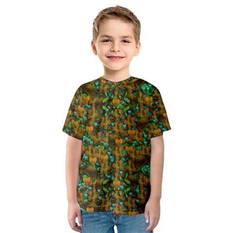 Love Forest Filled With Respect And The Flower Power Of Colors Kids  Sport Mesh Tee by pepitasart