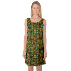 Love Forest Filled With Respect And The Flower Power Of Colors Sleeveless Satin Nightdress by pepitasart