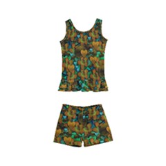 Love Forest Filled With Respect And The Flower Power Of Colors Kids  Boyleg Swimsuit by pepitasart