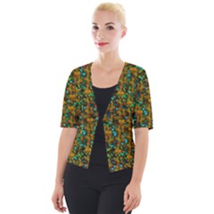 Love Forest Filled With Respect And The Flower Power Of Colors Cropped Button Cardigan by pepitasart