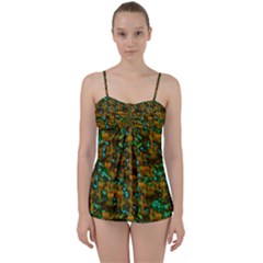 Love Forest Filled With Respect And The Flower Power Of Colors Babydoll Tankini Set by pepitasart