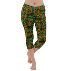 Love Forest Filled With Respect And The Flower Power Of Colors Lightweight Velour Capri Yoga Leggings by pepitasart