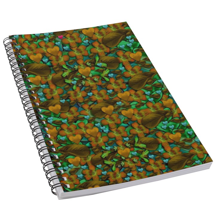 Love Forest Filled With Respect And The Flower Power Of Colors 5.5  x 8.5  Notebook