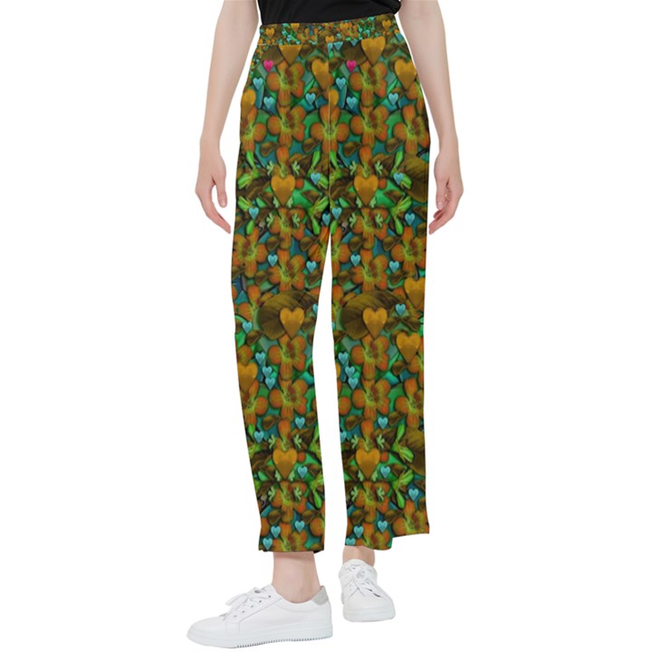 Love Forest Filled With Respect And The Flower Power Of Colors Women s Pants 