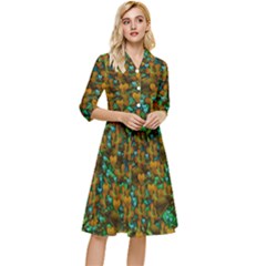 Love Forest Filled With Respect And The Flower Power Of Colors Classy Knee Length Dress by pepitasart