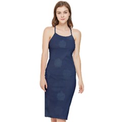 Blueberries Bodycon Cross Back Summer Dress