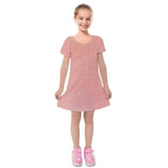 Peaches And Cream Kids  Short Sleeve Velvet Dress by kiernankallan