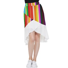 Ultimate Pencil Skirt Frill Hi Low Chiffon Skirt