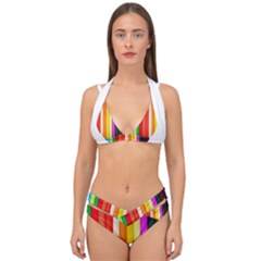 Ultimate Vibrant Double Strap Halter Bikini Set by hullstuff