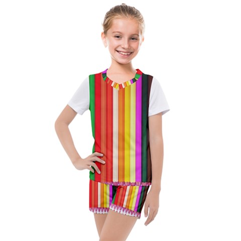 Ultimate Vibrant Kids  Mesh Tee And Shorts Set by hullstuff