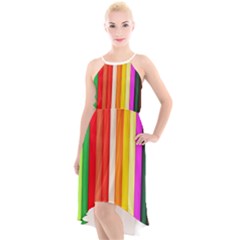 Ultimate Vibrant High-low Halter Chiffon Dress  by hullstuff