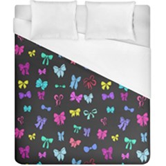 Bows On Black Duvet Cover (california King Size) by Daria3107