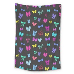 Bows On Black Large Tapestry