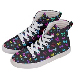 Bows On Black Men s Hi-top Skate Sneakers by Daria3107