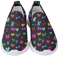 Bows On Black Kids  Slip On Sneakers by Daria3107