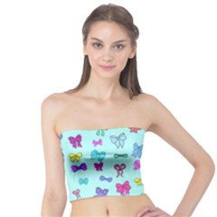 Bows On Blue Tube Top by Daria3107