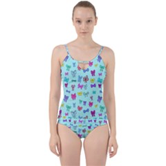 Bows On Blue Cut Out Top Tankini Set by Daria3107