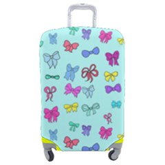 Bows On Blue Luggage Cover (medium) by Daria3107