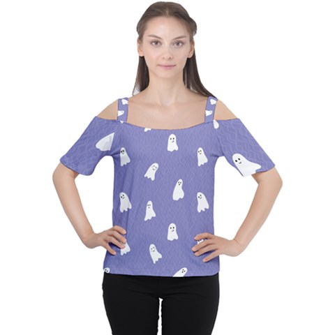 Ghost  Cutout Shoulder Tee by SychEva