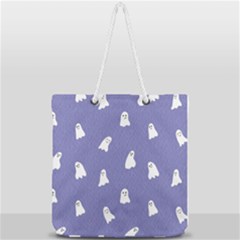 Ghost  Full Print Rope Handle Tote (large) by SychEva