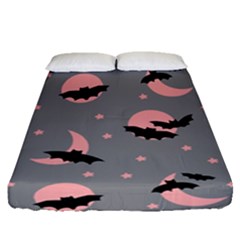 Bat Fitted Sheet (queen Size) by SychEva